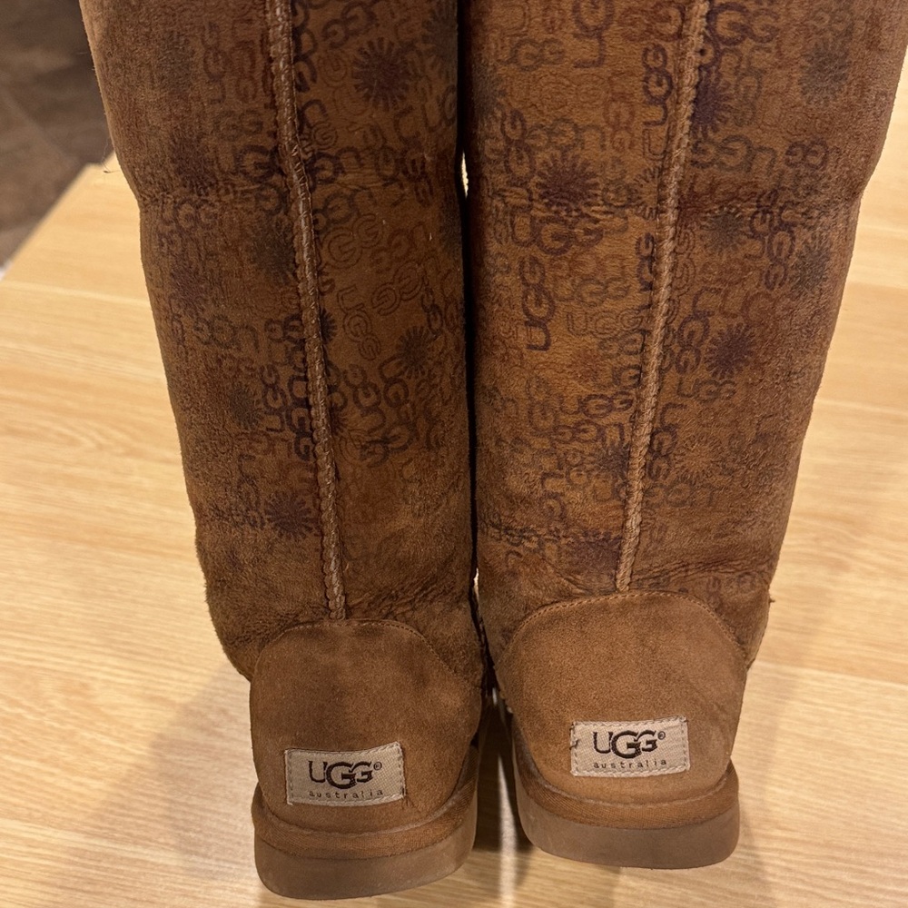 UGG Brown Shearling-Lined Winter Boots - Picture 4 of 11